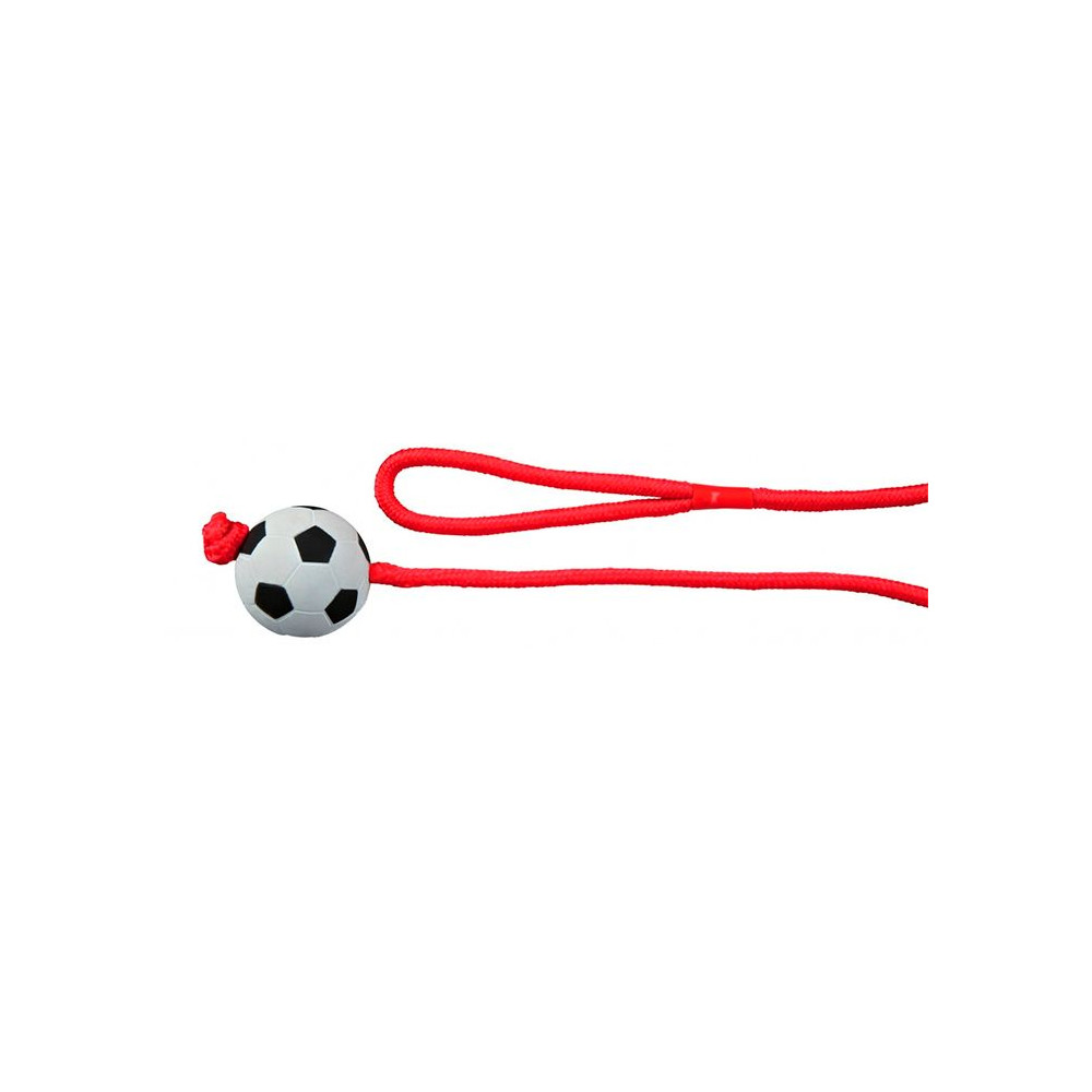 Bola Futebol em Borracha c/ Corda Multicolorida