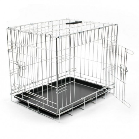 Duvo+ Jaula Transportadora Cromada Dog Crate c/ 2 Portas