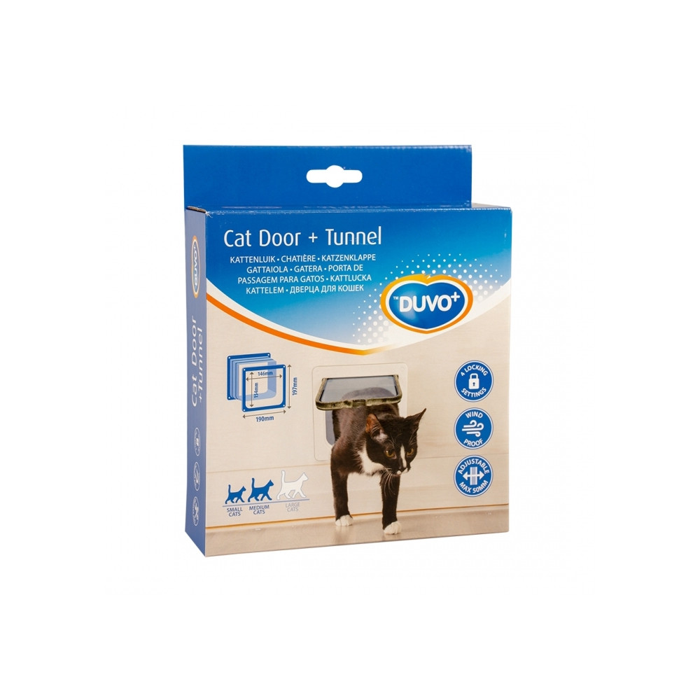 Duvo+ Porta para Gato com Túnel