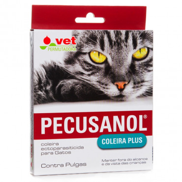 Vet Permutadora Pecusanol Coleira Plus para Gato 30cm