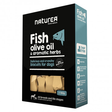 Naturea Biscuits - Fish, Olive Oil & Aromatic Herbs 140gr
