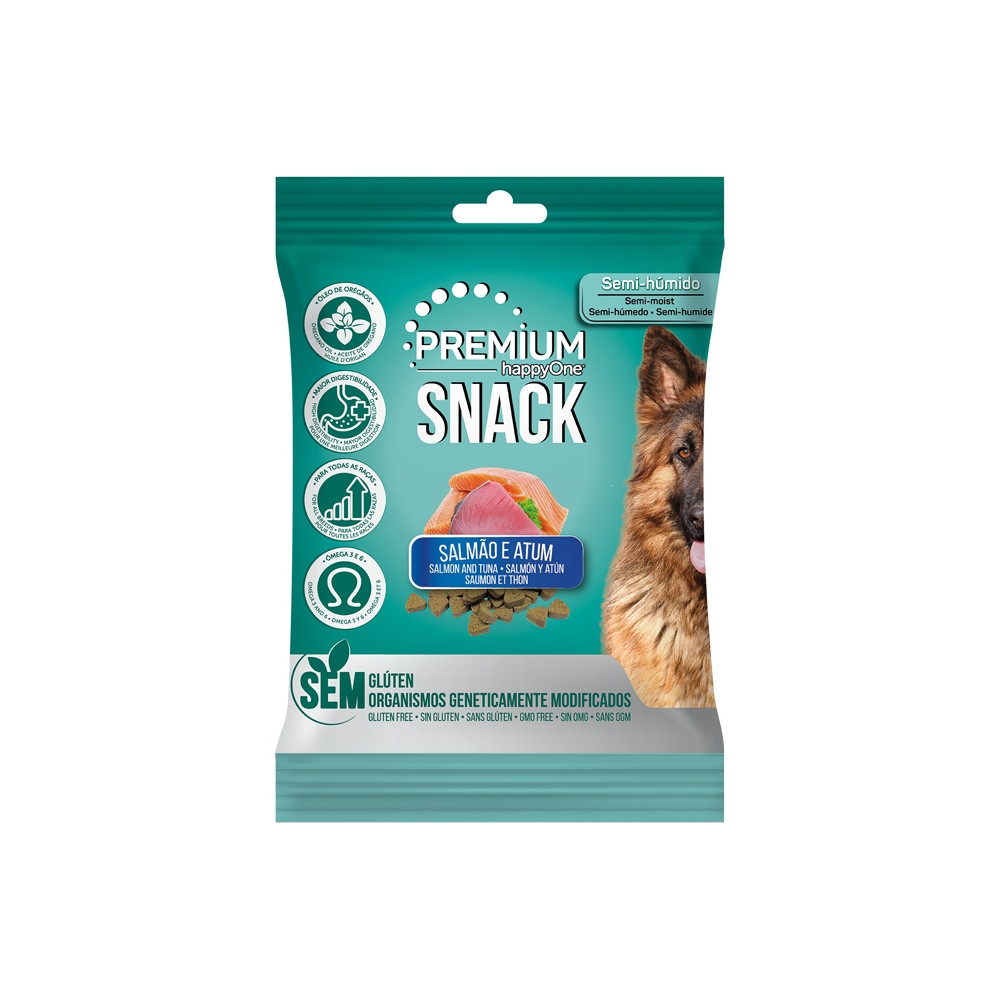 happyOne Premium Snacks para cão Salmão e atum