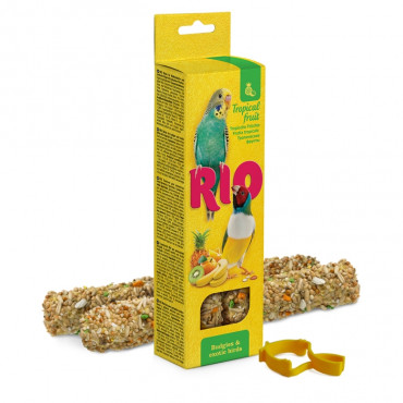 Rio - Sticks p/ Periquitos e Pássaros Exóticos c/ Fruta Tropical 2x40gr