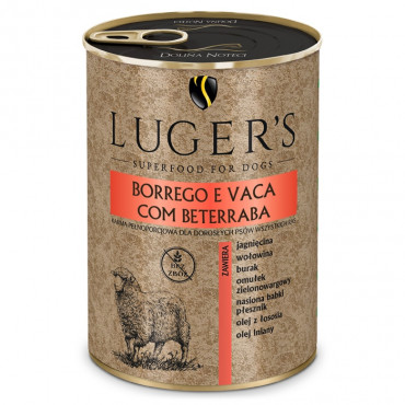 Luger's Cão Adulto Borrego e vaca com beterraba