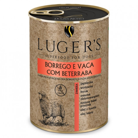 Luger's Cão Adulto Borrego e vaca com beterraba