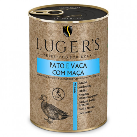 Luger's Cão Adulto Pato com vaca e maçã