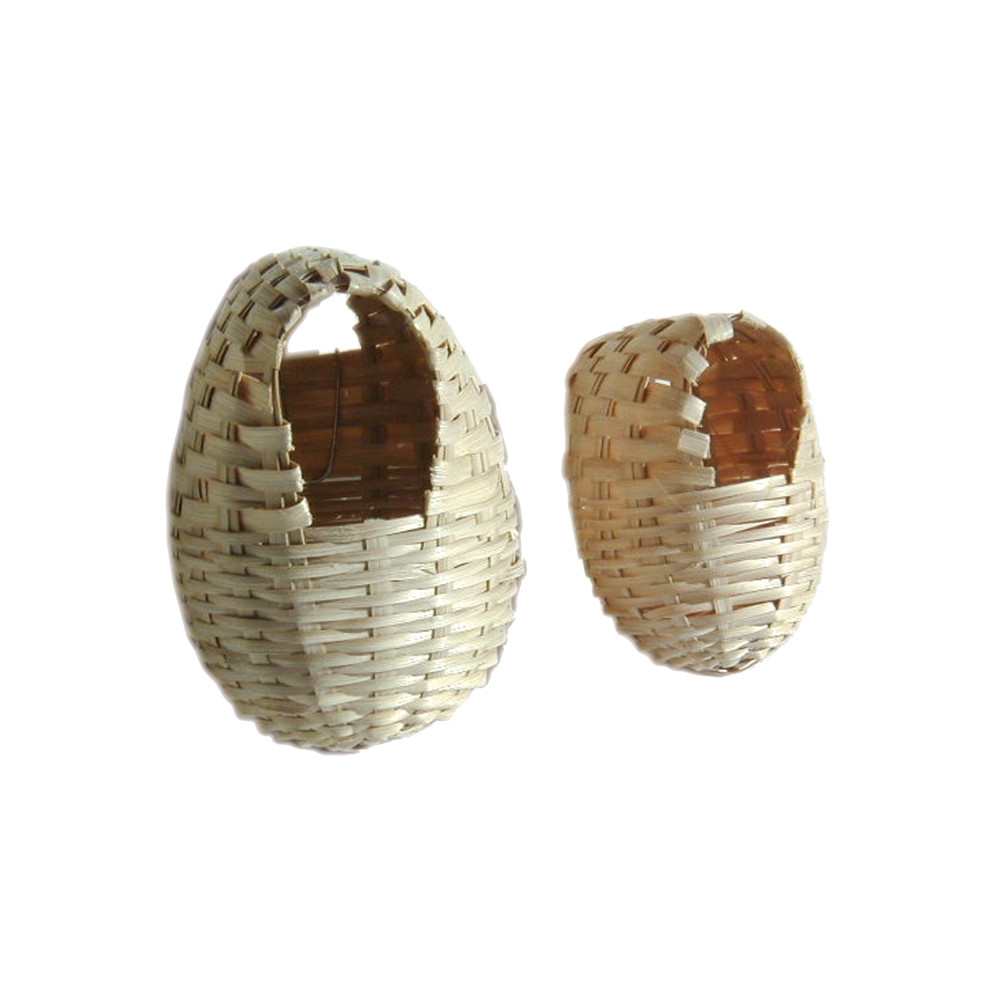Ninho oval em bamboo para exóticos