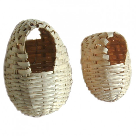 Ninho oval em bamboo para exóticos