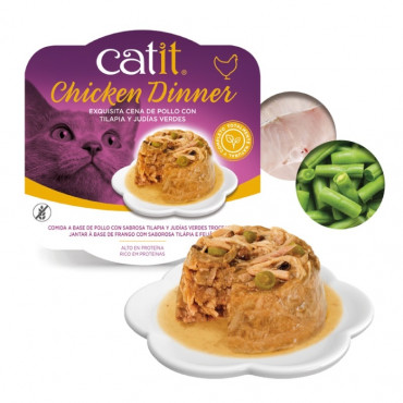 Catit Chicken Dinner - Alimento de frango, fígado e batata doce