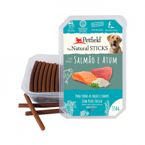 Petfield Natural Sticks para cão 350g – Salmão & Atum