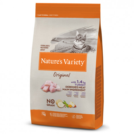 Nature's Variety Original Sem Cereais Gato Adulto Esterilizado - Peru