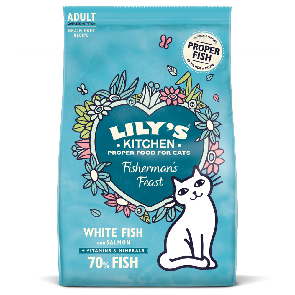 Lily's Kitchen Gato adulto - Peixe branco e salmão