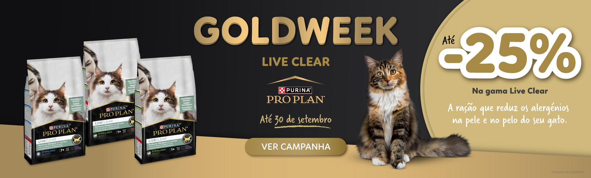 GOLDWEEK Pro Plan Live Clear - Gato